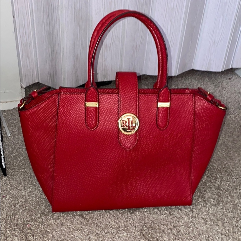 Red Ralph Lauren Women's Handbag